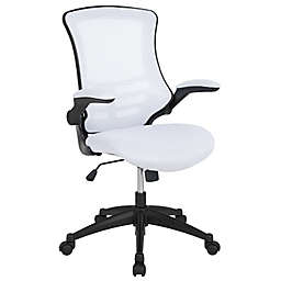 Flash Furniture Mid-Back Mesh Swivel Office Chair in White