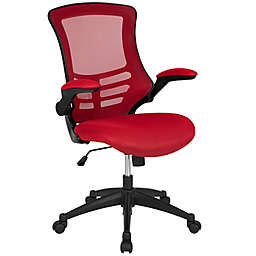 Flash Furniture Mid-Back Mesh Swivel Office Chair in Red
