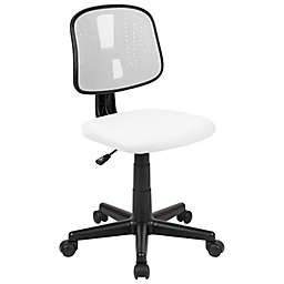 Flash Furniture Mid-Back Mesh Pivoting Office Chair in White