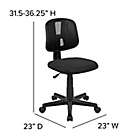 Alternate image 3 for Flash Furniture Mid-Back Mesh Pivoting Office Chair in Black