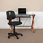 Alternate image 1 for Flash Furniture Mid-Back Mesh Pivoting Office Chair with Armrests in Black