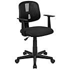 Alternate image 0 for Flash Furniture Mid-Back Mesh Pivoting Office Chair with Armrests in Black