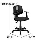 Alternate image 3 for Flash Furniture Mid-Back Mesh Pivoting Office Chair with Armrests in Black