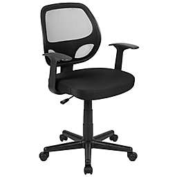 Flash Furniture Mid-Back Mesh Ergonomic Office Chair in Black