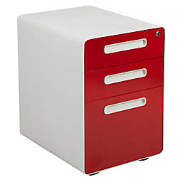 Flash Furniture Ergonomic 3-Drawer Mobile Filing Cabinet
