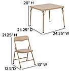 Alternate image 8 for Flash Furniture 5-Piece Kids Folding Table and Chair Set in Tan