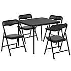 Alternate image 0 for Flash Furniture 5-Piece Kids Folding Table and Chair Set in Black