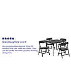 Alternate image 5 for Flash Furniture 5-Piece Kids Folding Table and Chair Set in Black