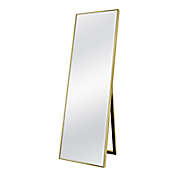 Cheval 19.5-Inch x 59.5-Inch Rectangular Floor Mirror with Built-In Easel in Gold