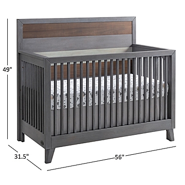 Soho Baby Cascade 4-in-1 Convertible Crib in Grey. View a larger version of this product image.