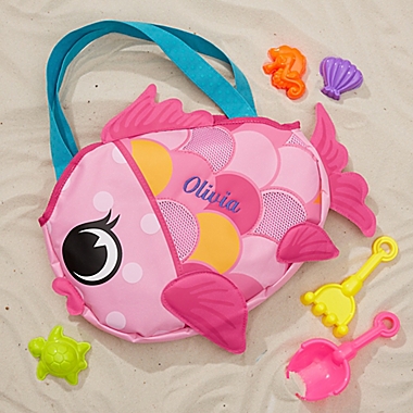 Embroidered Fish Beach Tote & Toy Set. View a larger version of this product image.