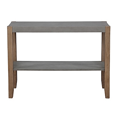 Alaterre Newport 40-Inch Faux Concrete and Wood Console Table. View a larger version of this product image.