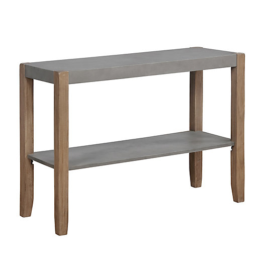 Alternate image 1 for Alaterre Newport 40-Inch Faux Concrete and Wood Console Table