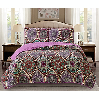 Harper Lane Tamara 3-Piece Reversible Full/Queen Quilt Set. View a larger version of this product image.