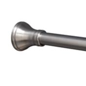 Titan&reg; Dual Mount Stainless Steel Finial Shower Rod in Nickel