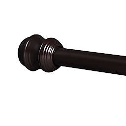 Titan® Dual Mount Stainless Steel Finial Shower Rod in Bronze