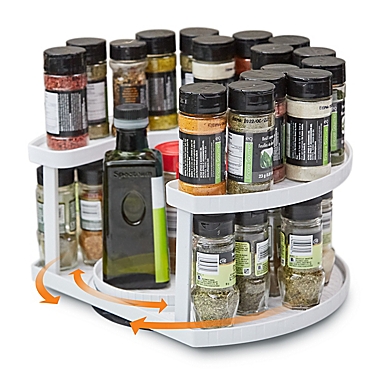 Spice Spinner&trade; Allstar 40-Spice Dual-Spin Cabinet Organizer in White. View a larger version of this product image.