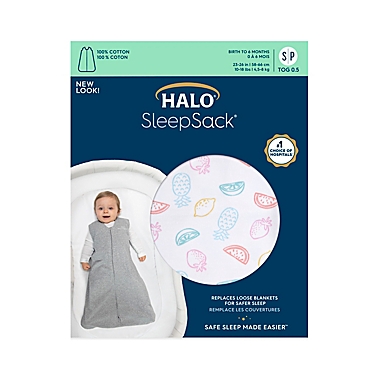 HALO&reg; SleepSack&reg; Large Fruity Wearable Blanket in Grey. View a larger version of this product image.