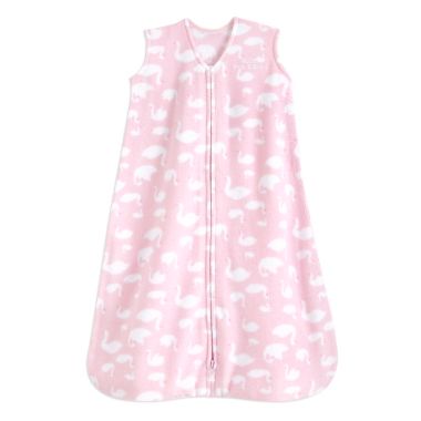 HALO&reg; SleepSack&reg; Medium Swan Fleece Wearable Blanket in Pink. View a larger version of this product image.