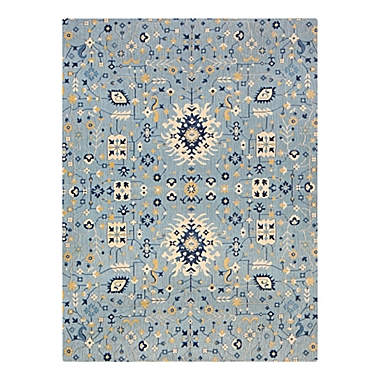 Anji Mountain&reg; Tabriz Handcrafted 0.25&quot; Rug&#39;d Chair Mat in Blue. View a larger version of this product image.