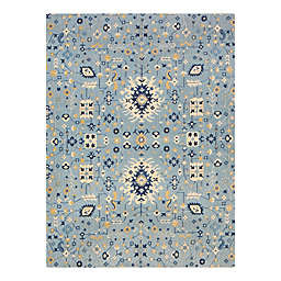 Anji Mountain® Tabriz Handcrafted 0.25" Rug'd Chair Mat in Blue