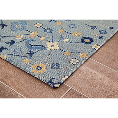 Anji Mountain&reg; Tabriz Handcrafted 0.25&quot; Rug&#39;d Chair Mat in Blue. View a larger version of this product image.