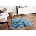 Alternate image 2 for Anji Mountain&reg; Maldives Handcrafted 0.25&quot; Rug&#39;d Chair Mat in Blue/Ivory
