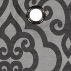Alternate image 4 for Casual Luxe Talya Scroll 84-Inch Grommet Room Darkening Curtain Panel in Pewter (Single)