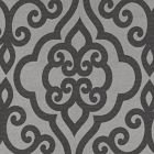 Alternate image 5 for Casual Luxe Talya Scroll 84-Inch Grommet Room Darkening Curtain Panel in Pewter (Single)