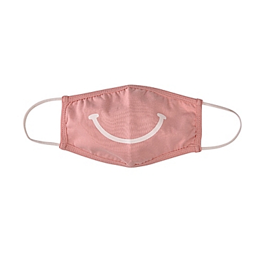 London Luxury&reg; 2-Pack Kids&#39;s Smile Fabric Face Masks in Pink. View a larger version of this product image.