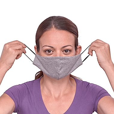London Luxury&reg; 2-Pack Adult Fabric Face Mask in Grey. View a larger version of this product image.