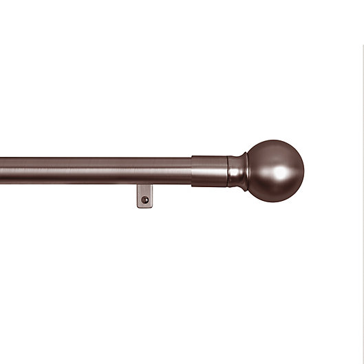 Alternate image 1 for Smart Rods 48 to 120-Inch Easy Install Adjustable Drapery Rod with Ball Finials in Oil Rubbed Bronze
