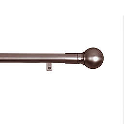 Smart Rods 48 to 120-Inch Easy Install Adjustable Drapery Rod with Ball Finials in Oil Rubbed Bronze
