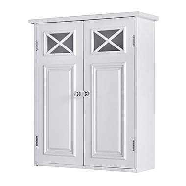 Teamson Home Dawson 2-Door Removable Wooden Wall Cabinet in White. View a larger version of this product image.