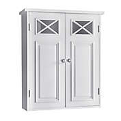 Teamson Home Dawson 2-Door Removable Wooden Wall Cabinet in White