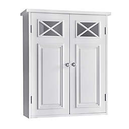 Elegant Homes Fashions Allison 2-Door Wall Cabinet in White