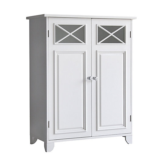 Alternate image 1 for Teamson Home Dawson 2-Door Wooden Floor Cabinet in White