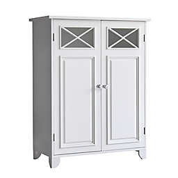 Elegant Home Fashions Allison 2-Door Floor Tower Cabinet in White