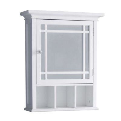 Teamson Home Neal Removable Wooden Medicine Cabinet in White