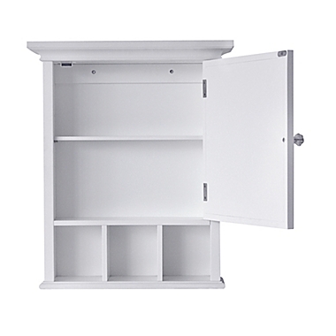 Teamson Home Neal Removable Wooden Medicine Cabinet in White. View a larger version of this product image.