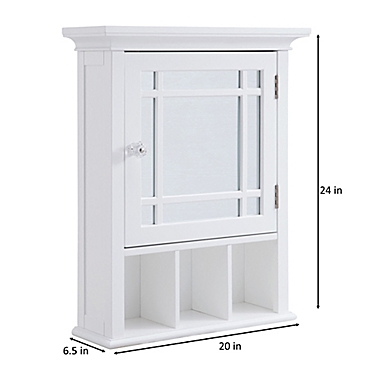 Teamson Home Neal Removable Wooden Medicine Cabinet in White. View a larger version of this product image.