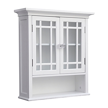 Teamson Home Neal 2-Door Removable Wooden Wall Cabinet in White. View a larger version of this product image.
