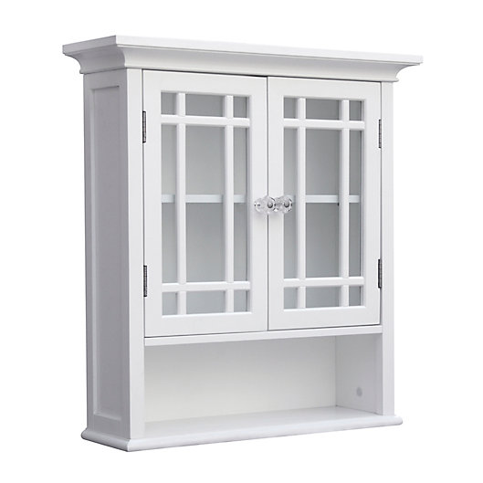 Alternate image 1 for Elegant Home Fashions Hadley 2-Door Wall Cabinet in White