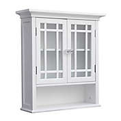 Teamson Home Neal 2-Door Removable Wooden Wall Cabinet in White
