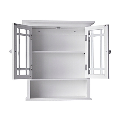Teamson Home Neal 2-Door Removable Wooden Wall Cabinet in White. View a larger version of this product image.