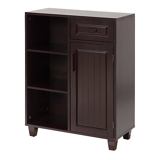Alternate image 1 for Teamson Home Catalina Wooden Floor Cabinet with Storage Drawer in Espresso