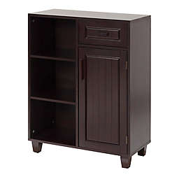 Teamson Home Catalina Wooden Floor Cabinet with Storage Drawer in Espresso
