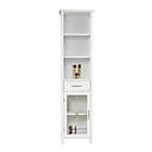 Alternate image 2 for Teamson Home Delaney Wooden Linen Cabinet with Storage in White
