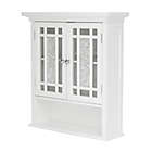 Alternate image 4 for Teamson Home Windsor Removable Wooden Wall Cabinet with Glass Mosaic Doors in White