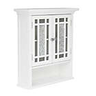 Alternate image 0 for Teamson Home Windsor Removable Wooden Wall Cabinet with Glass Mosaic Doors in White